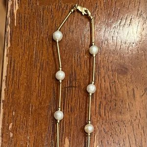 Genuine Gold and pearl necklace